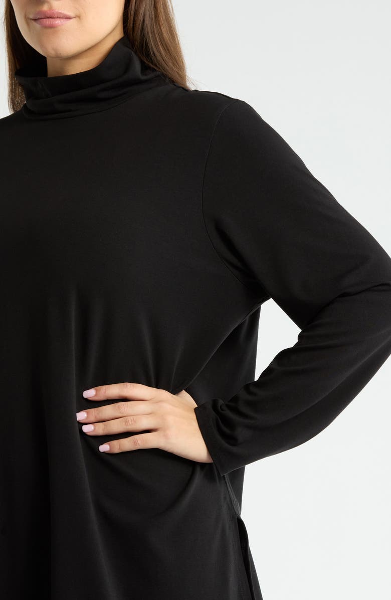Eileen Fisher Turtleneck Tunic, Alternate, color, Black