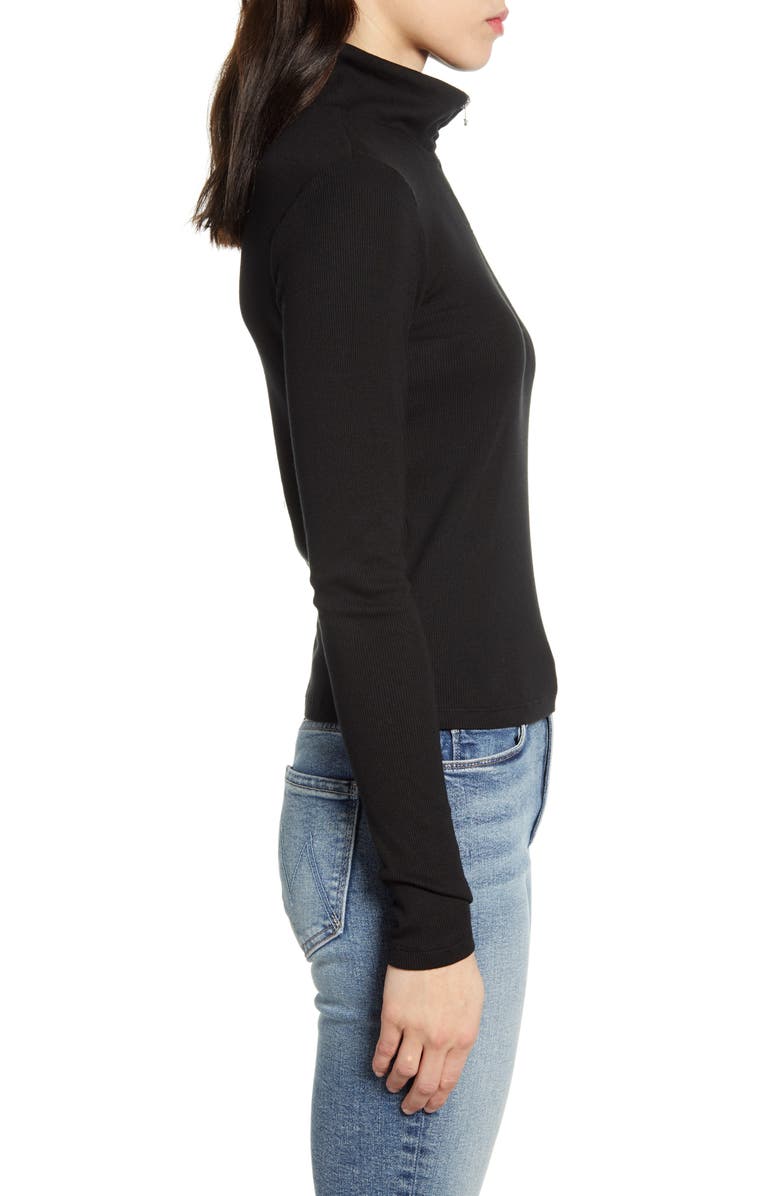 Stateside Mini Rib Front Zip Pullover, Alternate, color, 