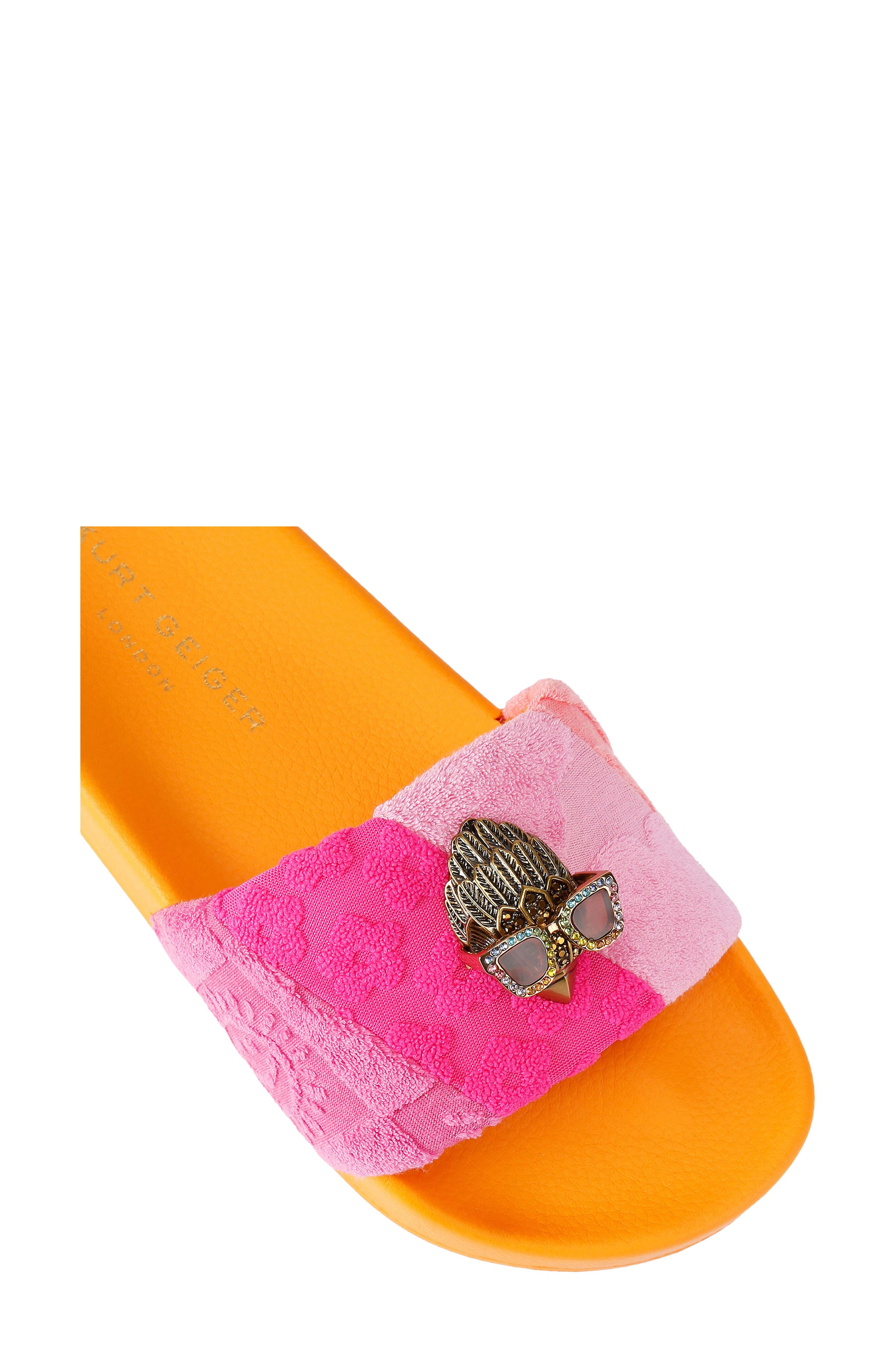 Meena Eagle Glitter Slide Sandal, Alternate, color, PINK MULTI