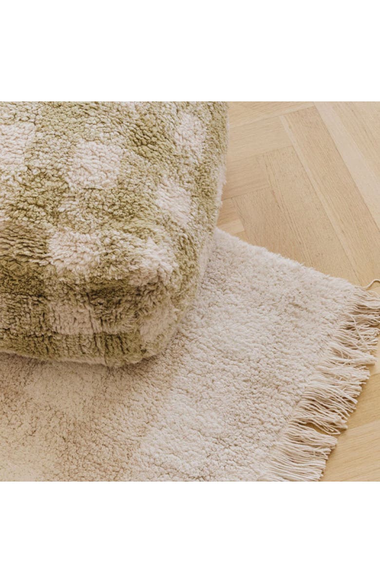 Lorena Canals Pouf Vichy, Alternate, color, Matcha, Natural