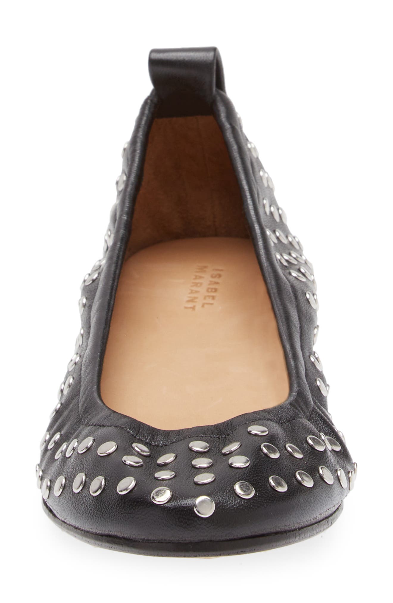 Belna Studded Ballet Flat, Alternate, color, BLACK