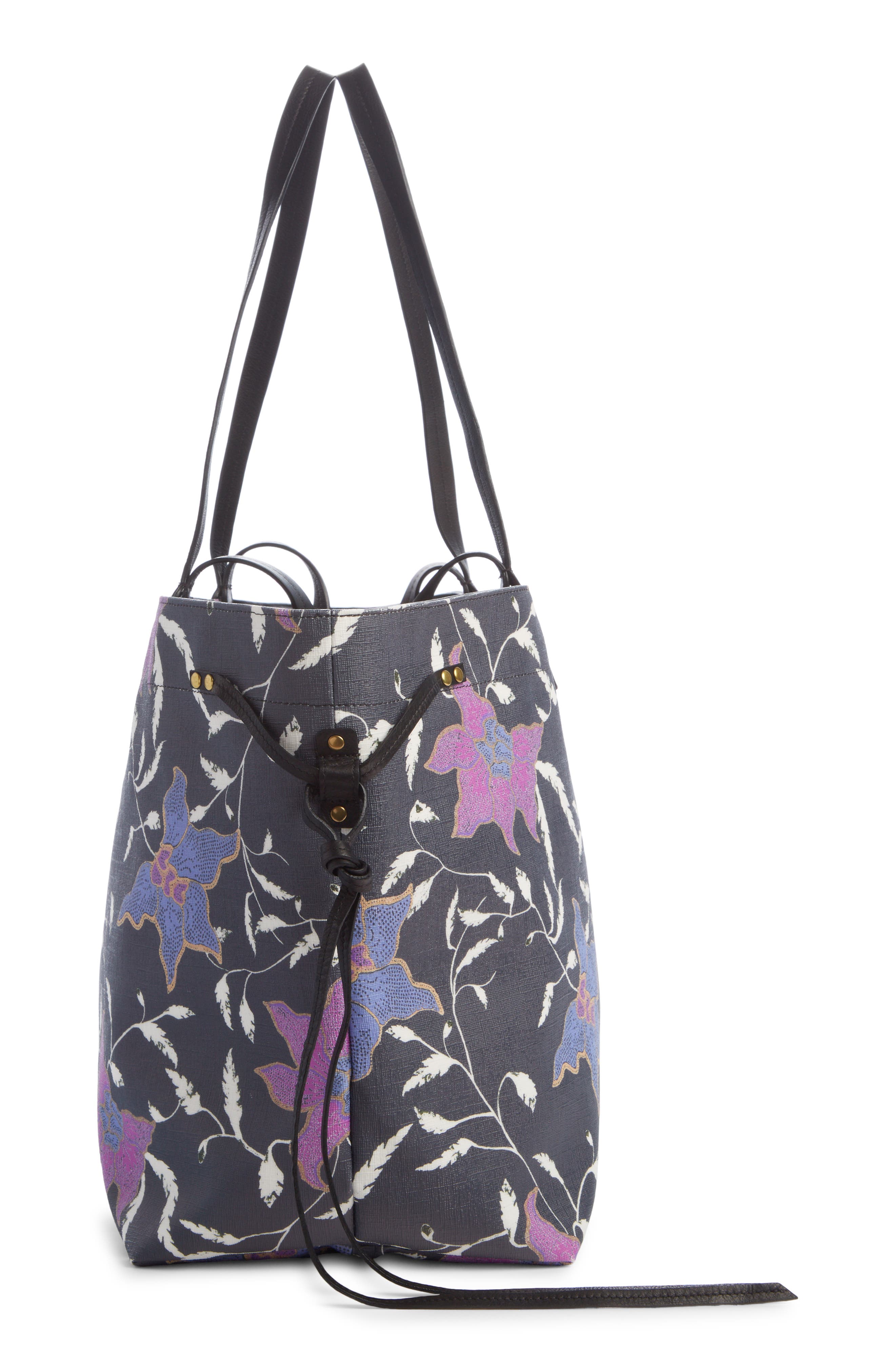 Isabel Marant Wydra Floral Print Coated Canvas Tote, Alternate, color, 