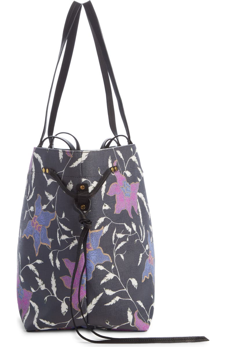 Isabel Marant Wydra Floral Print Coated Canvas Tote, Alternate, color,
