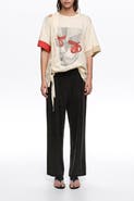 Bimba y Lola Straight Washed Trousers With Topstitching