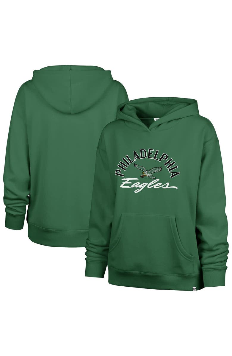 '47 Women's '47 Kelly Green Philadelphia Eagles Whirlwind Naomi Pullover Hoodie, Main, color, Kelly Green