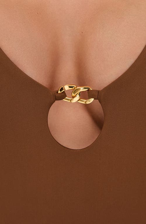 Vix Paula Hermanny Angie Hazel One-piece Swimsuit In Brown