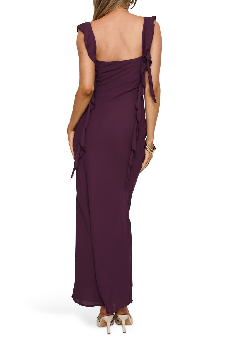 Lanai Ruffle Sleeveless Maxi Dress, Alternate, color, PLUM