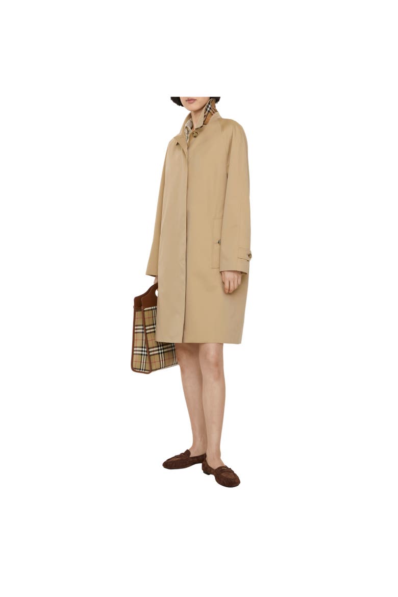 Mid-length Tropical Gabardine Camden Car Coat, Alternate, color, Honey beige