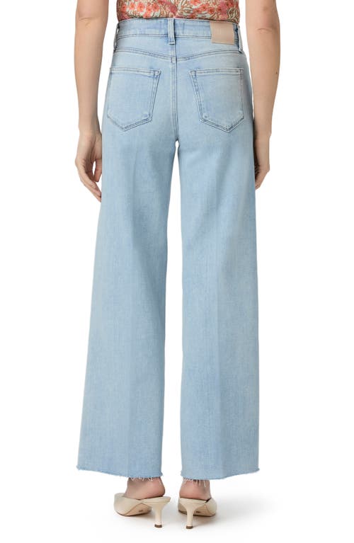 PAIGE PAIGE ANESSA RAW HEM HIGH WAIST WIDE LEG JEANS