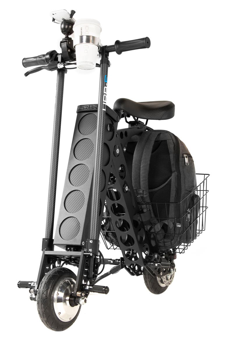 The Black Label City Edition Foldable Electric Scooter, Main, color, BLACK