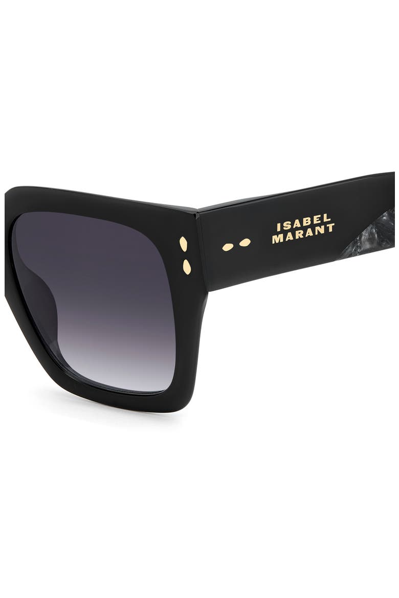 52mm Gradient Square Sunglasses, Alternate, color, BLACK MARBLE GREY/ VIOLET SF