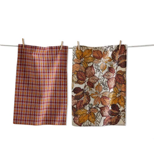 Tag Gathering Leaves Dishtowel Set In Multi