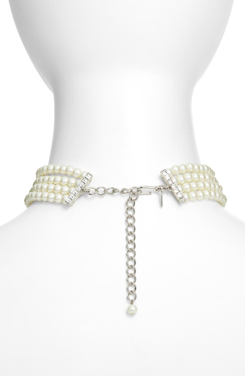 Kenneth Jay Lane Faux Pearl Choker Necklace, Alternate, color, 