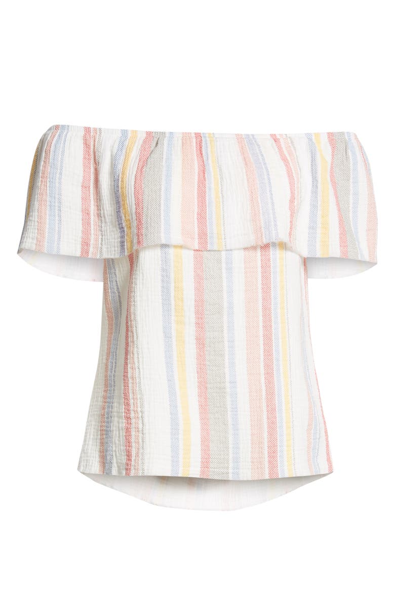 Socialite Ruffle Off the Shoulder Top, Alternate, color,