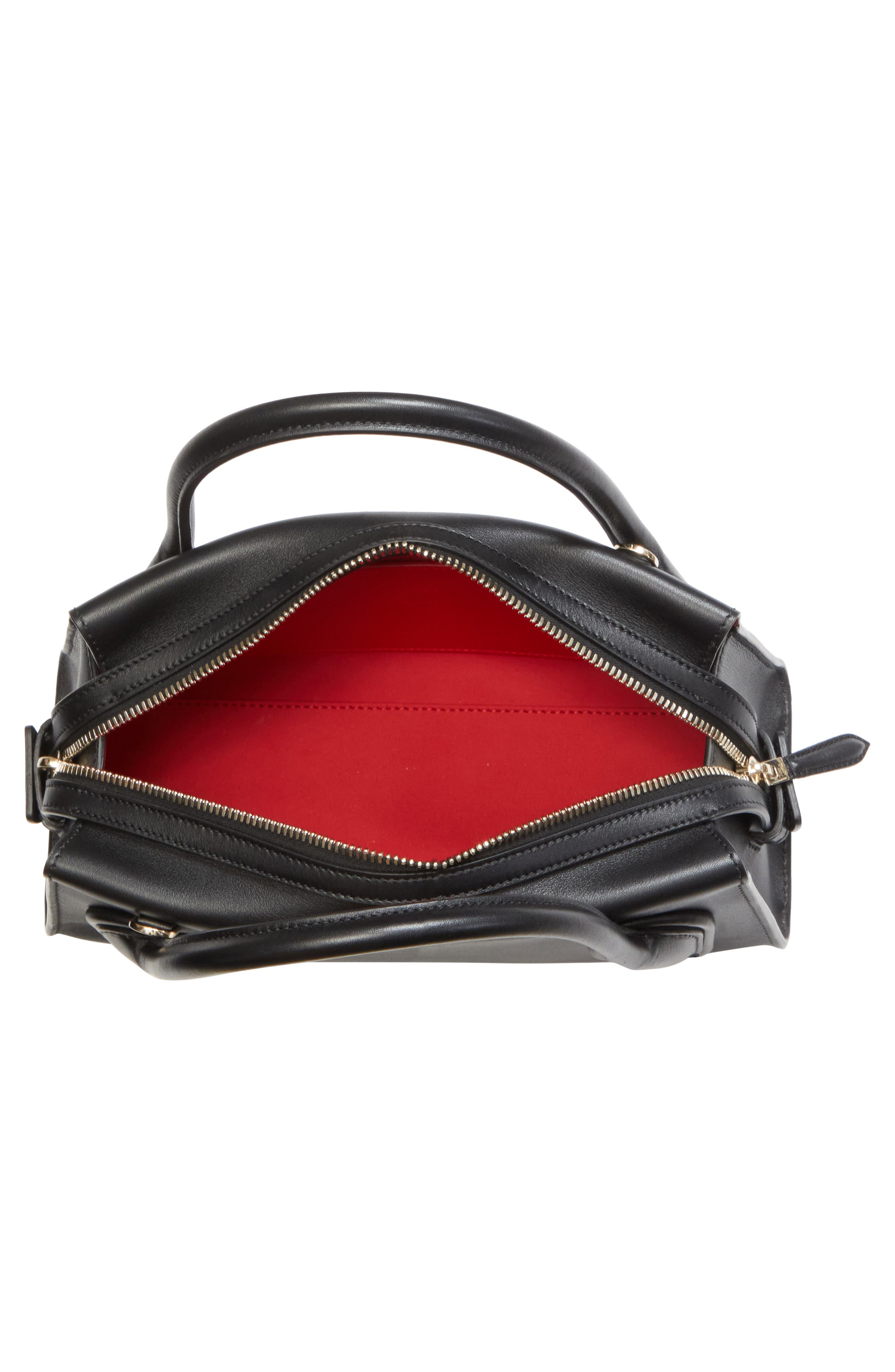 Christian Louboutin Mini Lambskin Baquette Bag, Alternate, color, Black