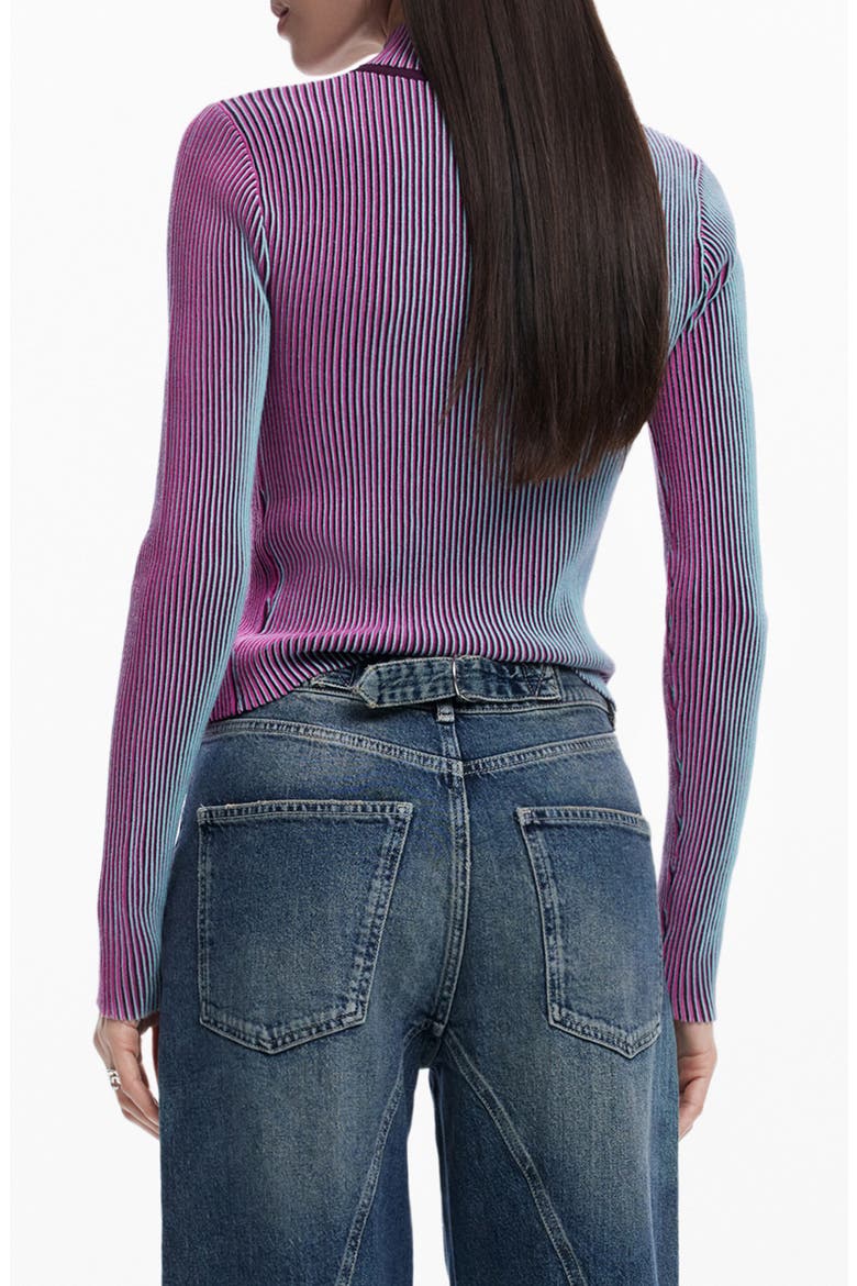 Front Zip Rib Jacket, Alternate, color, PURPLE