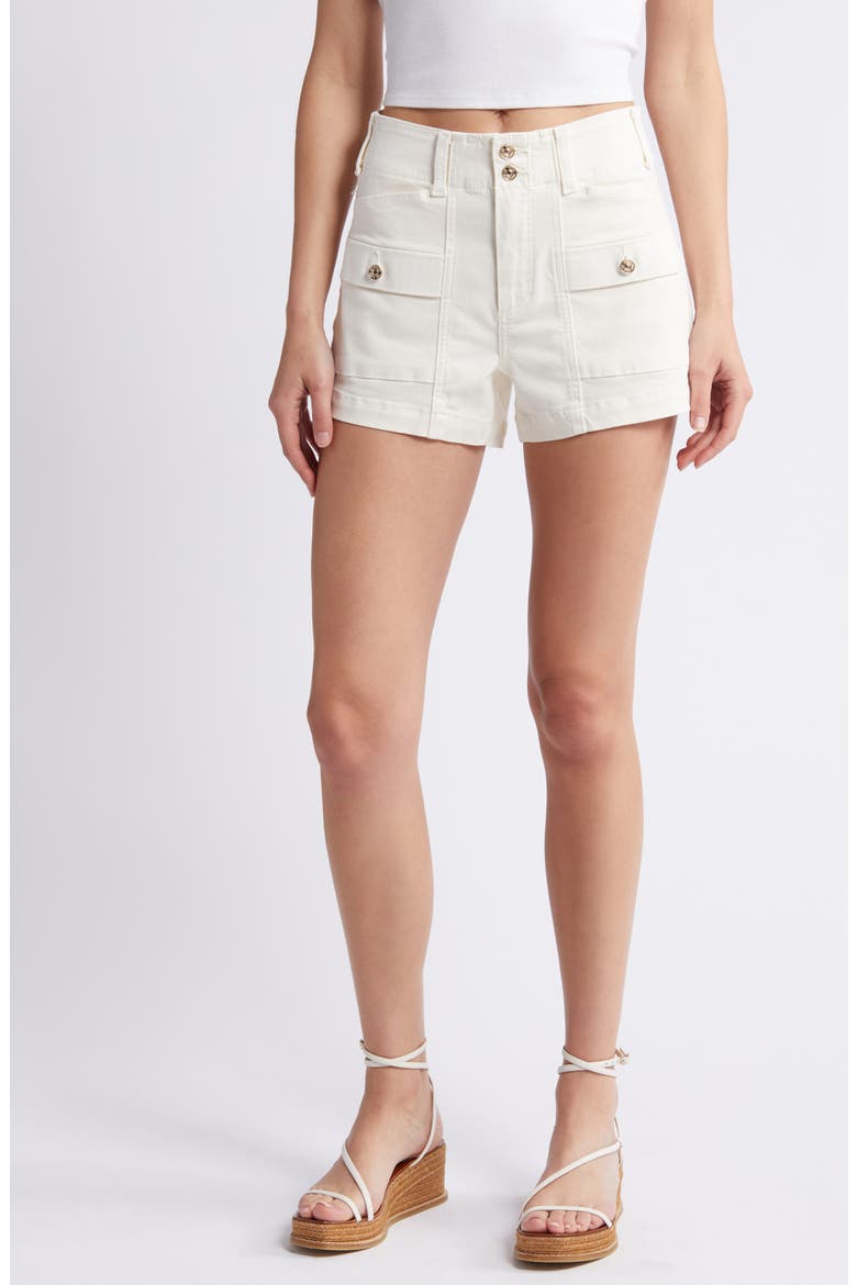 Olivia Cargo Denim Shorts, Main, color, QUARTZ SAND