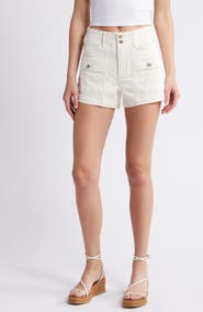 PAIGE Olivia Cargo Denim Shorts