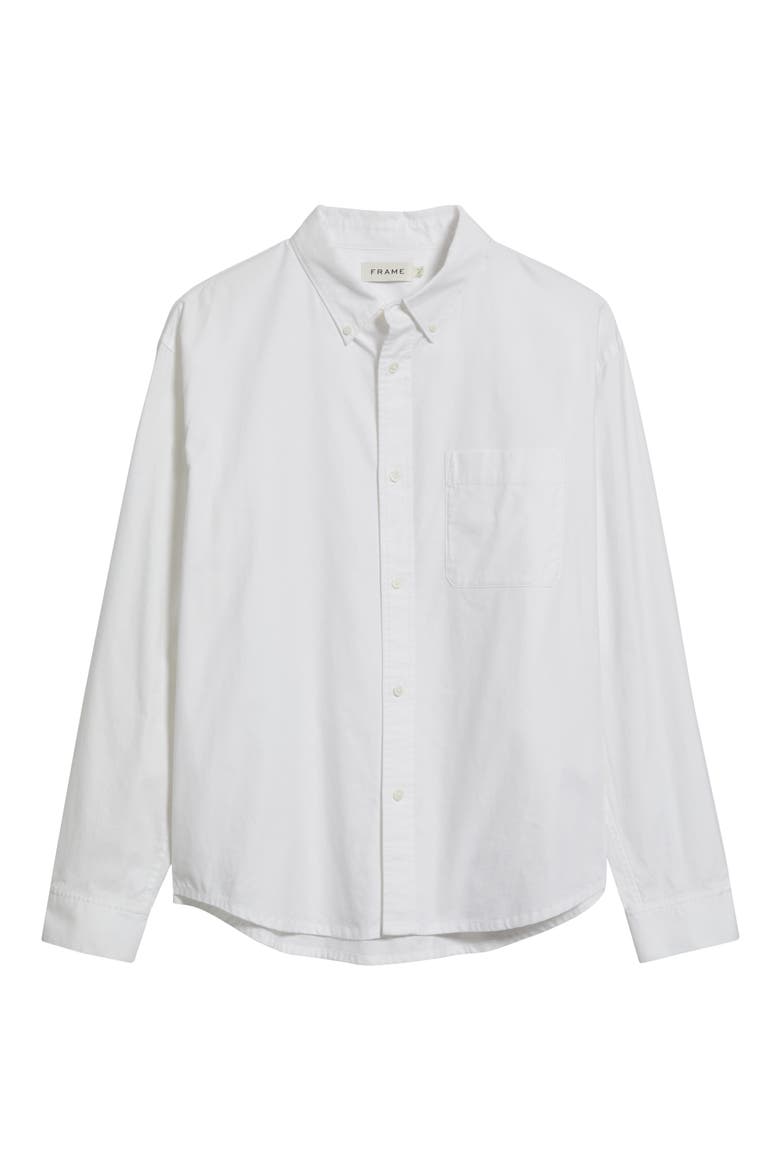 Cotton Oxford Button-Down Shirt, Alternate, color, WHITE