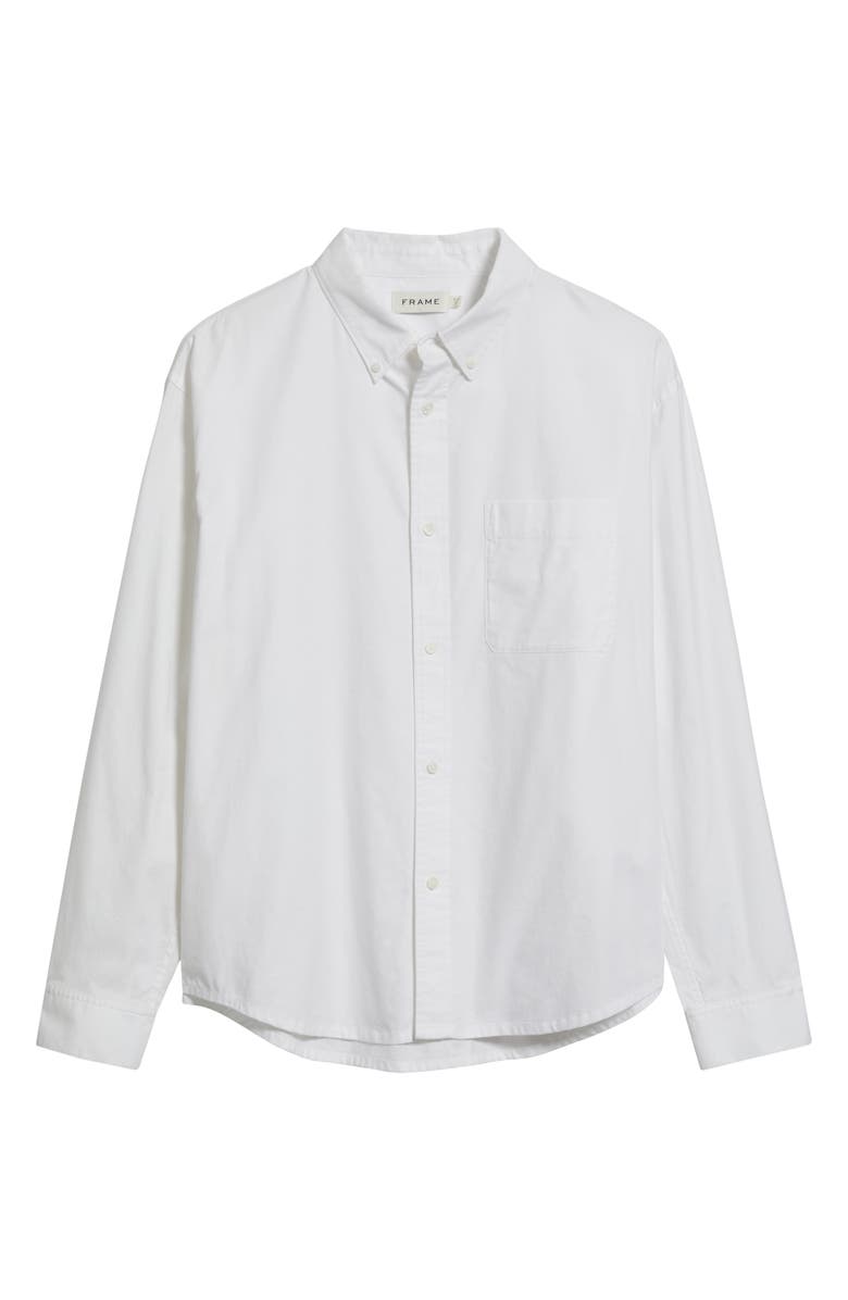 FRAME Cotton Oxford Button-Down Shirt, Alternate, color, White