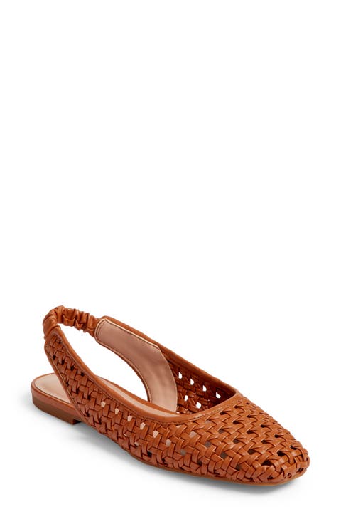 Arabella Woven Slingback Flat (Women)