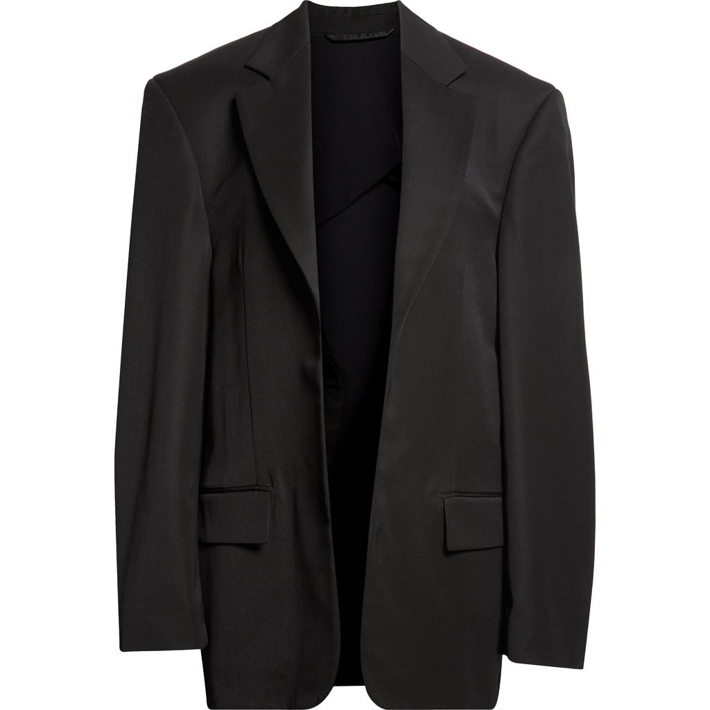 Balenciaga Tailored Wool Gabardine Blazer In Black