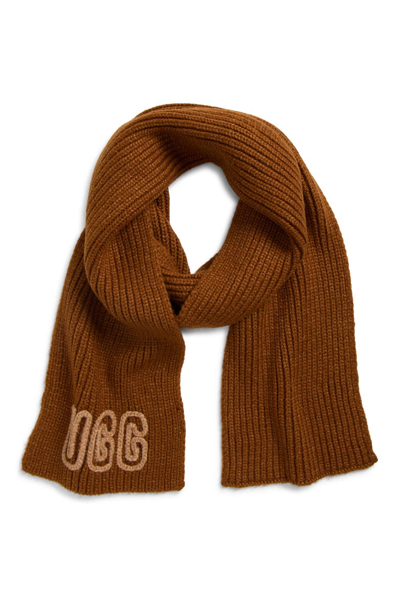Chunky Rib Scarf, Main, color, DECO