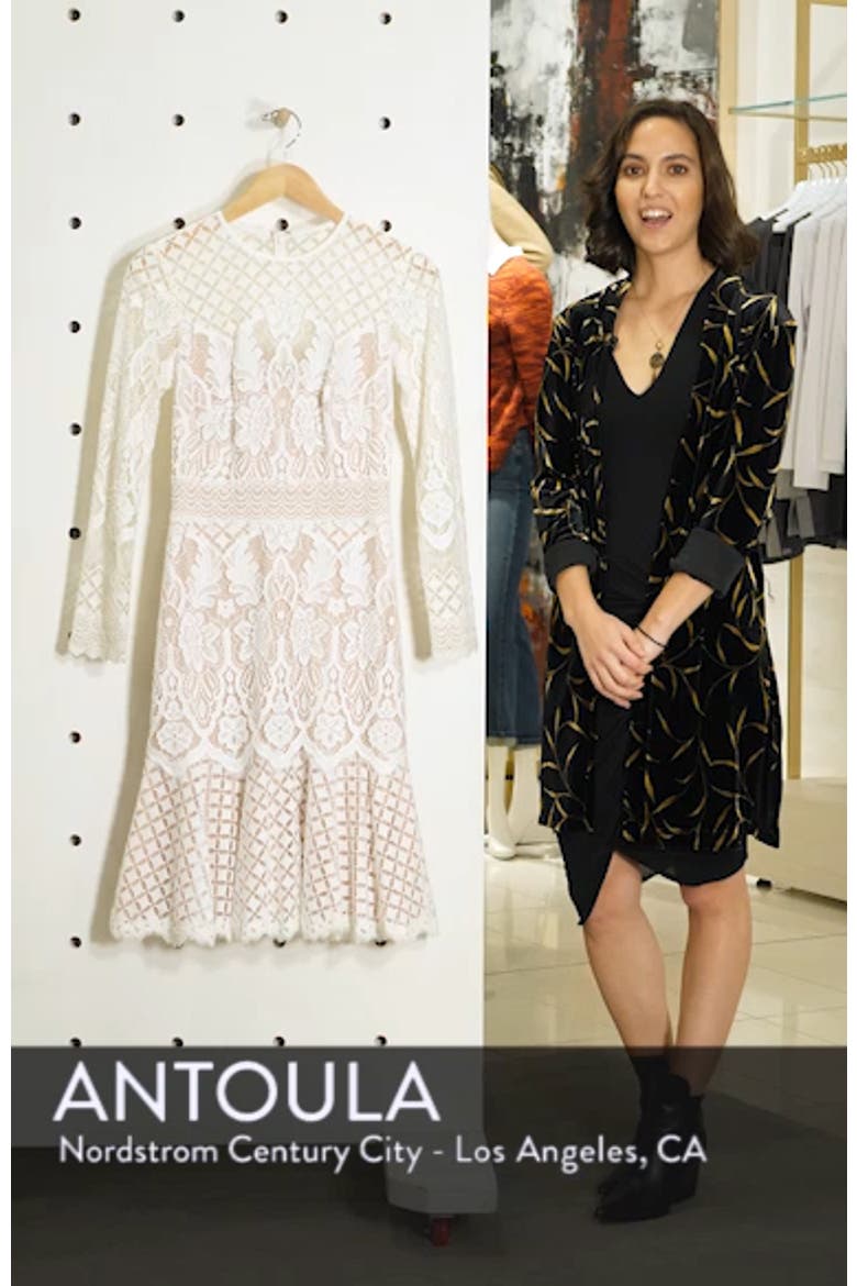 Long Sleeve Lace Cocktail Dress video