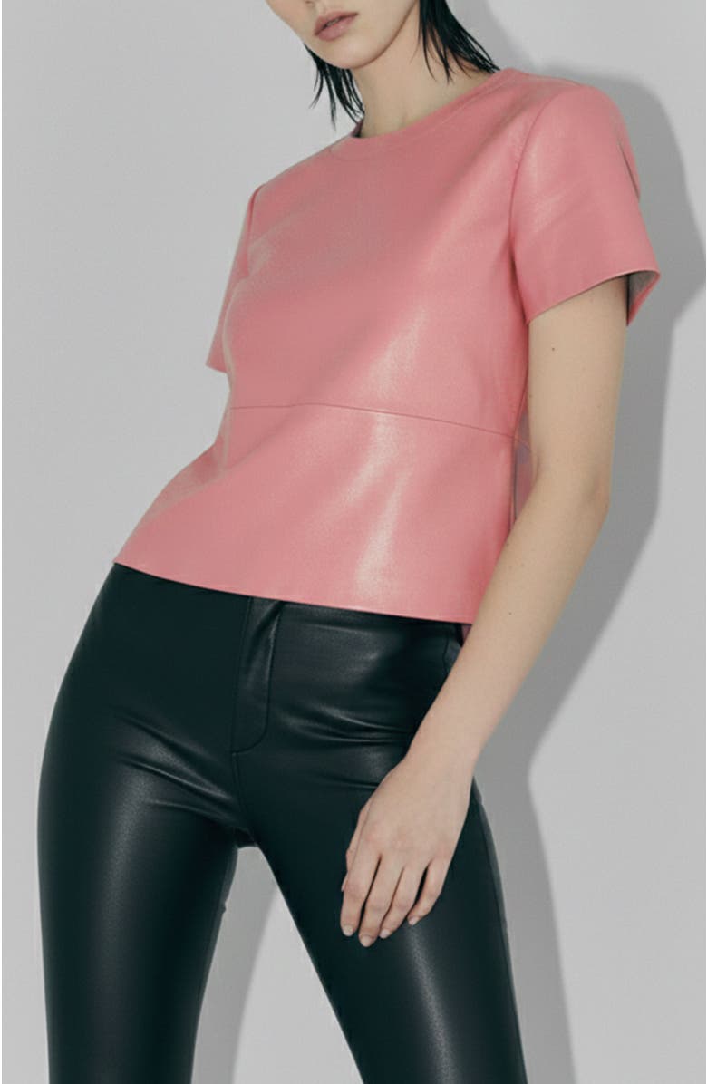 AS by DF Awaken Recycled Leather Tee, Main, color, Mauve