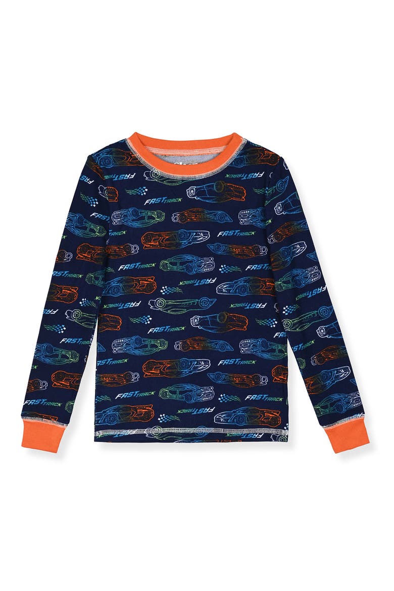 Kids' Supersoft Fitted Two-Piece Pajamas, Alternate, color, NAVY