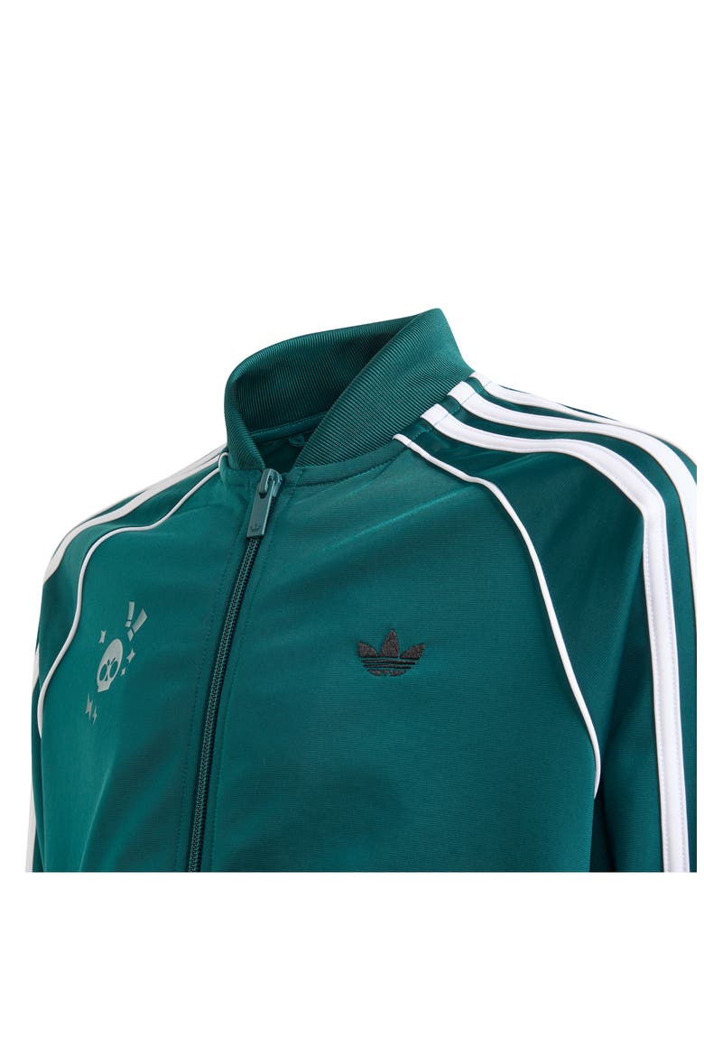 Kids' SST Full Zip Track Jacket, Alternate, color, RICH GREEN/ BLACK