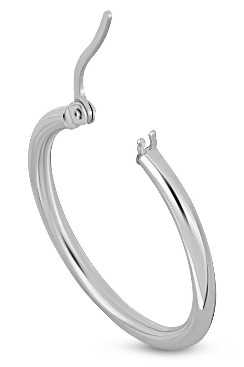 14K Gold Hoop Earrings (Online Trunk Show), Alternate, color, 14KW
