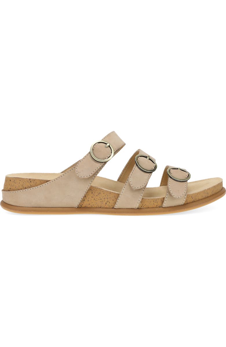 Dansko Campbell Platform Wedge Slide Sandal, Alternate, color, Sand Milled Nubuck