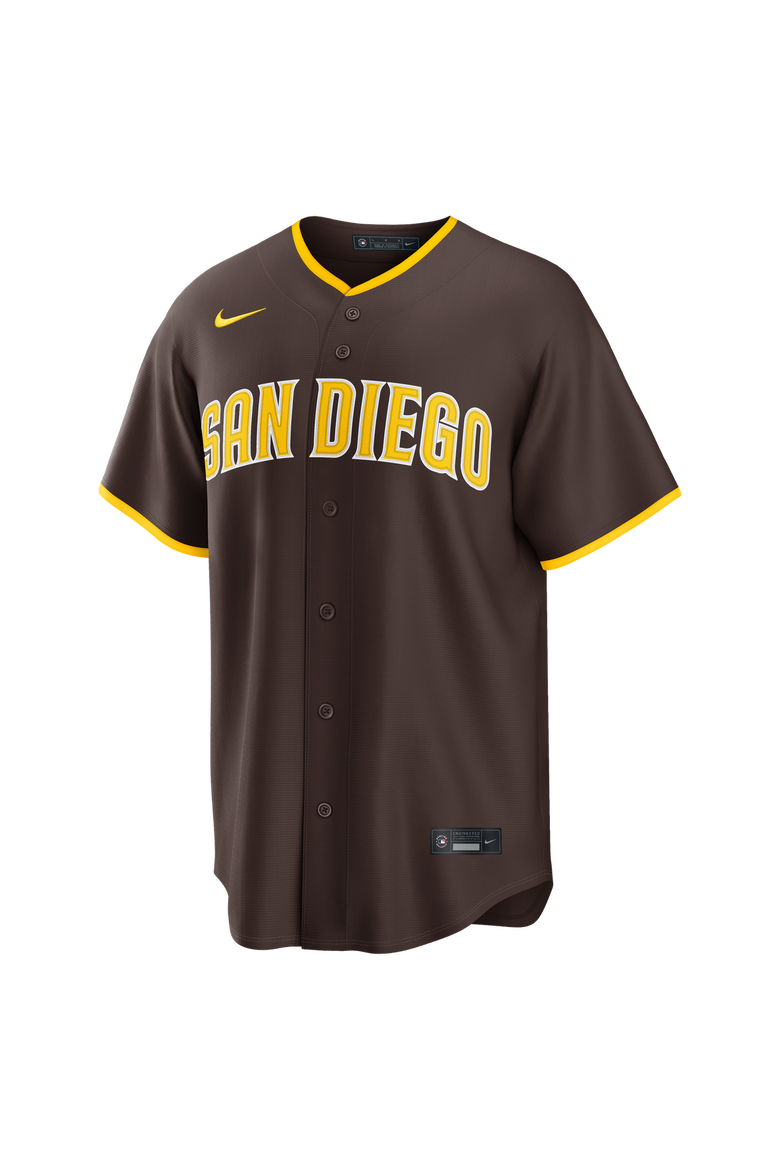 Men's Nike Jackson Merrill Brown San Diego Padres Road Replica Jersey, Alternate, color, Brown