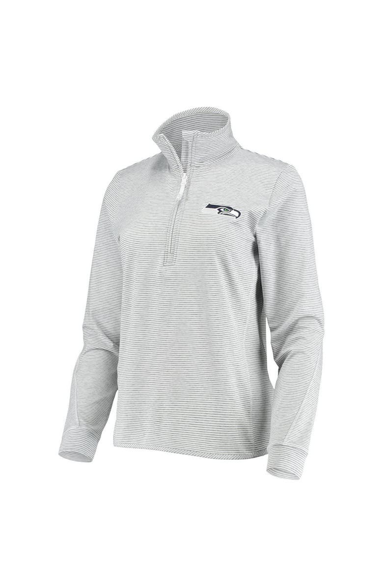 vineyard vines Women's Vineyard Vines Heather Gray Seattle Seahawks Sankaty Shep Half-Zip Pullover Top, Alternate, color, 