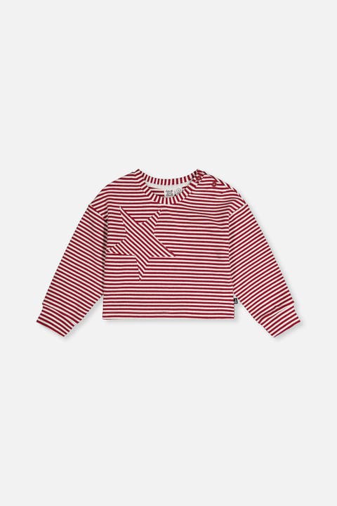 Soft Jersey Star Appliqué Long Sleeve Top