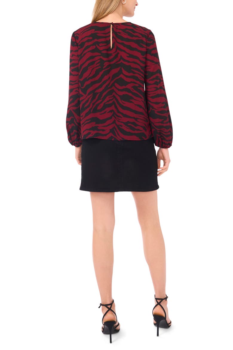 Zebra Stripe Cutout Top, Alternate, color, BOYSENBERRY