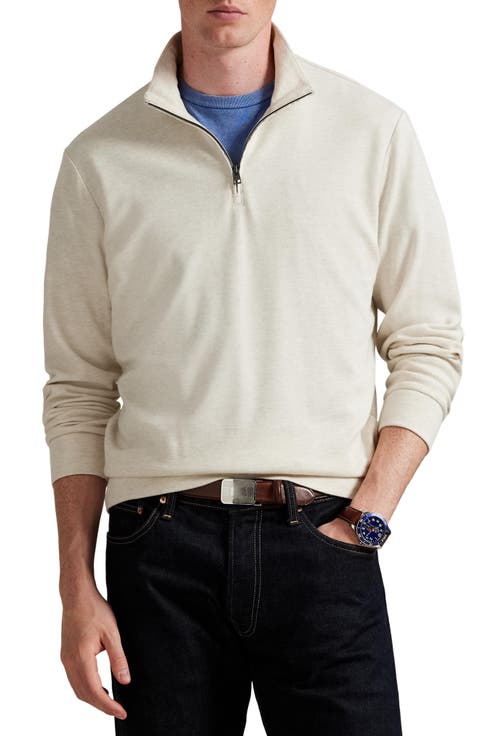 Textured Double Knit Quarter Zip Pullover
