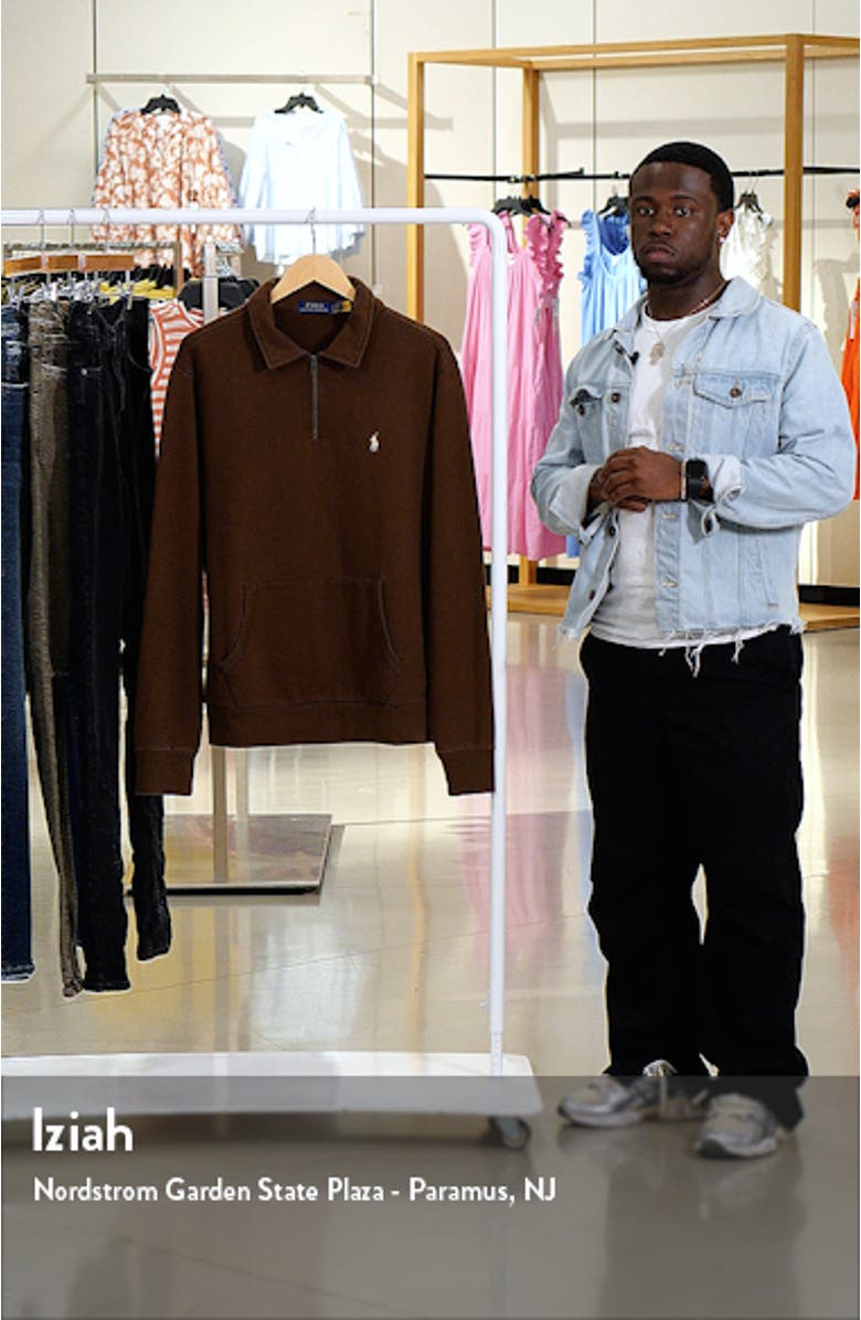 French Terry Quarter Zip Sweatshirt, sales video thumbnail