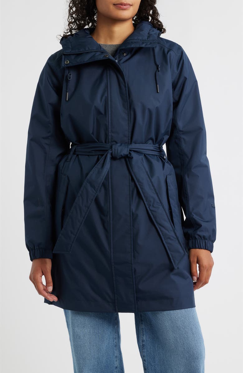 Helly Hansen Classic Insulated Trench Coat, Alternate, color, Navy