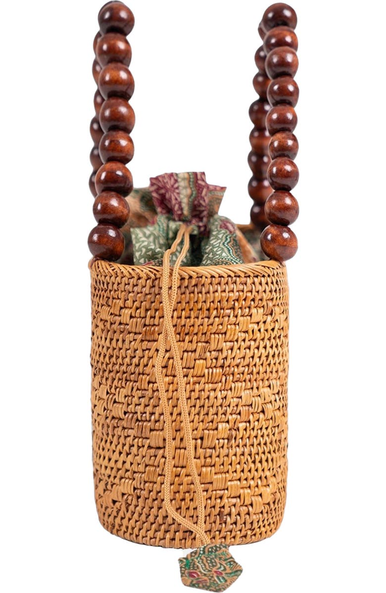 Jelavu Tatiana Handwoven Rattan Top Handle Bag, Alternate, color, Natural
