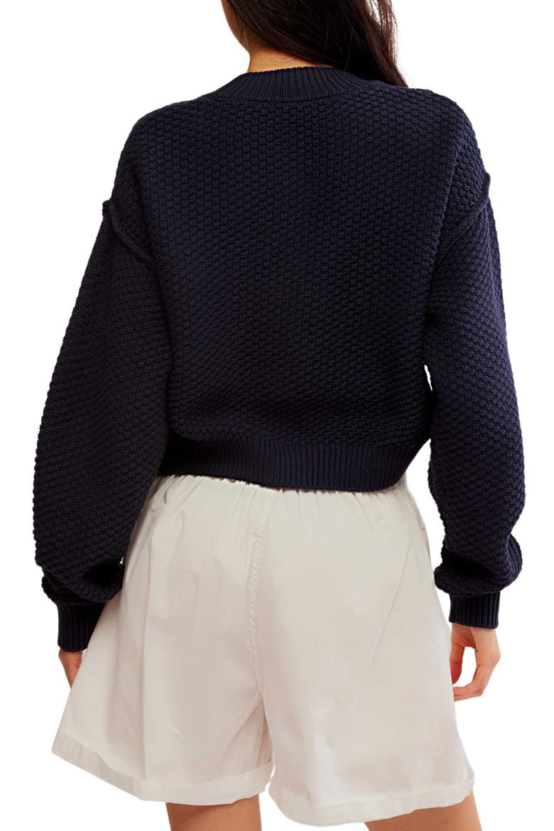 Lila Crop Cardigan, Alternate, color, SKY CAPTAIN