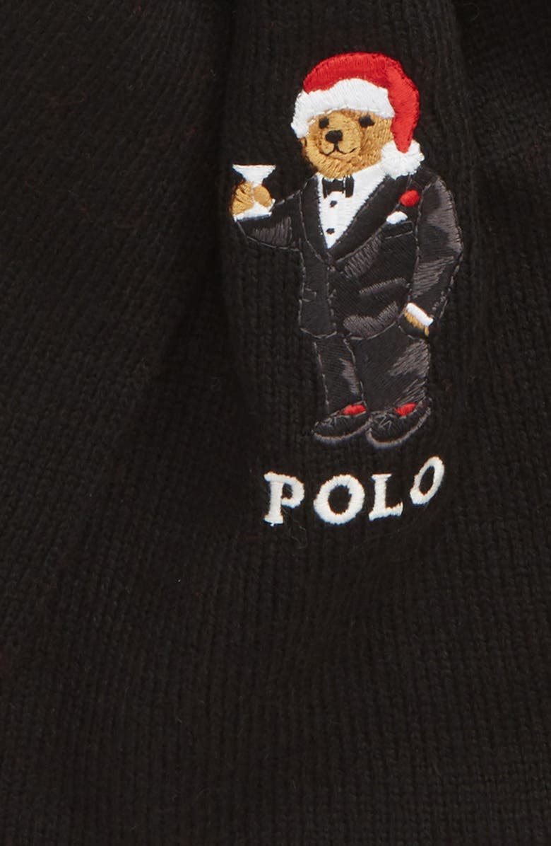 Polo Ralph Lauren Santa Hat Martini Bear Scarf, Alternate, color, 