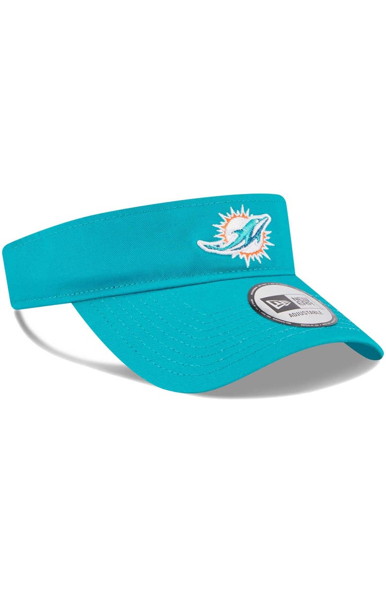 New Era Men's New Era Aqua Miami Dolphins Main Adjustable Visor, Alternate, color, Aqua