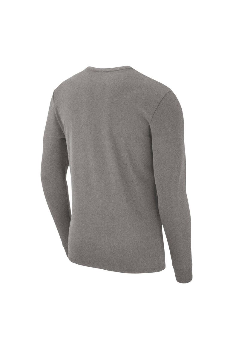 Men's Nike Heather Gray Alabama Crimson Tide Arch 2-Hit Long Sleeve T-Shirt, Alternate, color, Heather Gray