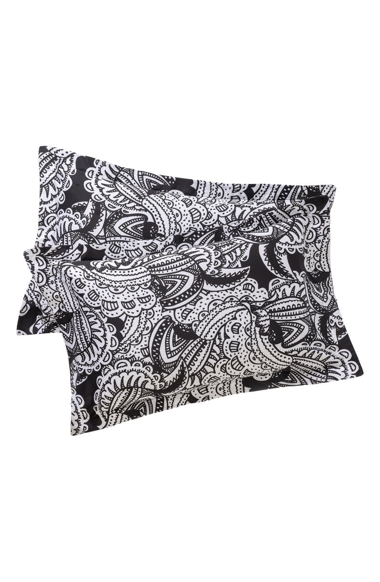 Brooks Brothers Set of Two Paisley Print Pillow Sham, Main, color, Black