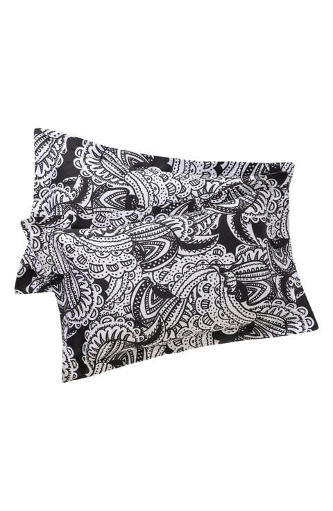 Set of Two Paisley Print Pillow Sham