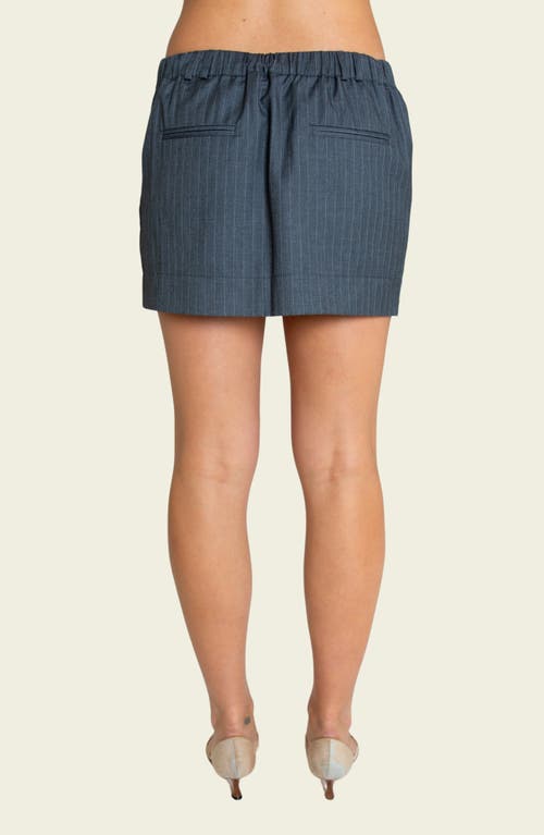 Find Me Now Preston Pinstripe Cargo Miniskirt In Grey Pinstripe