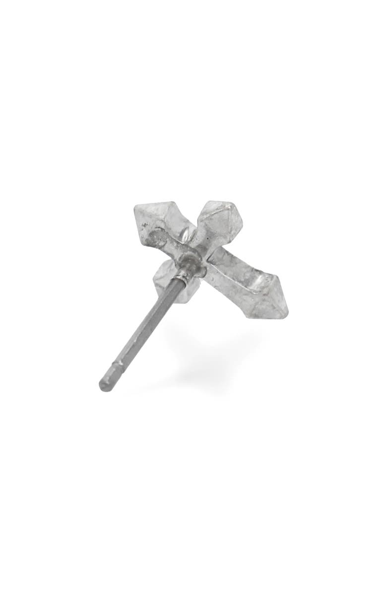 AllSaints Cross Single Stud Earring, Alternate, color,