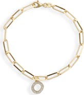 MESHMERISE Diamond Initial Charm Bracelet